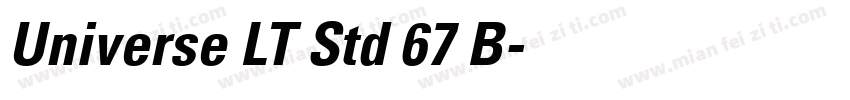 Universe LT Std 67 B字体转换